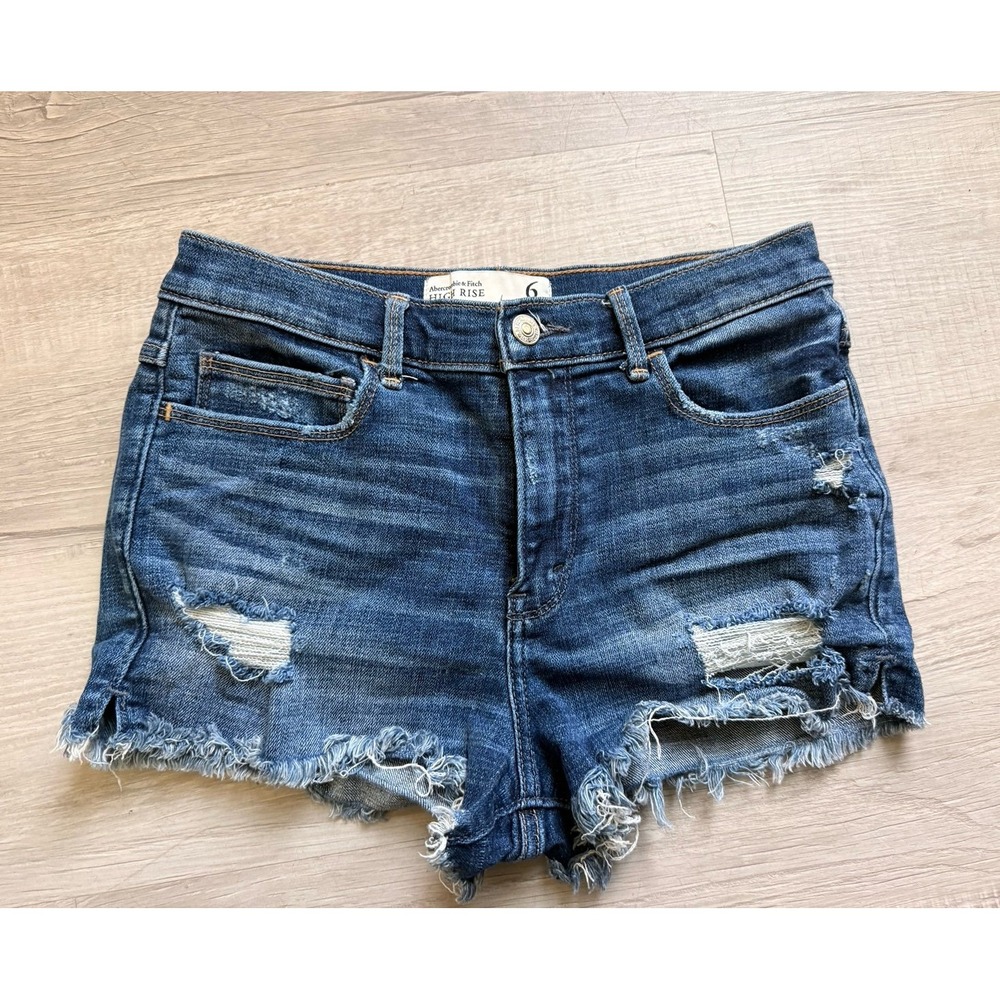 Abercrombie & Fitch high rise‎ Jean Short shorts women's 6
